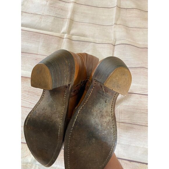 Vintage Double H Women's Brown Leather Cowboy Boots - 6B - Picture 14 of 15